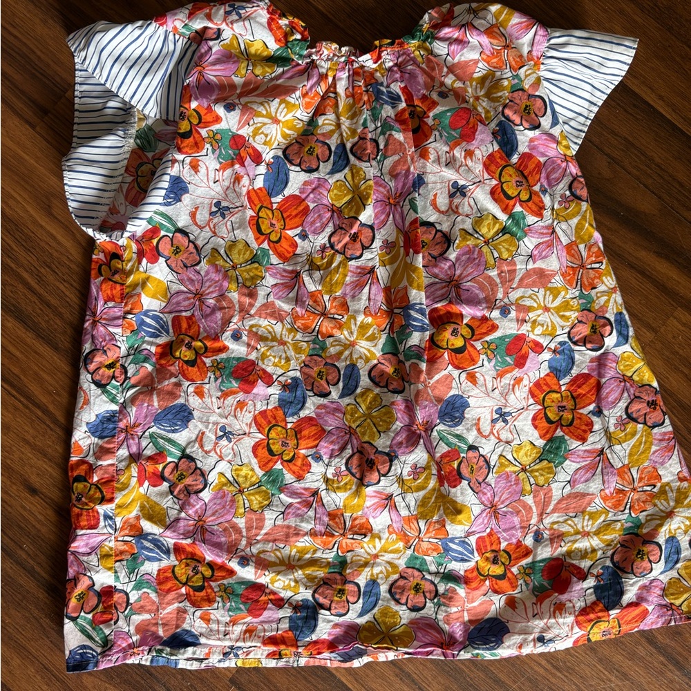JODIFL Red and Pink Floral Blouse